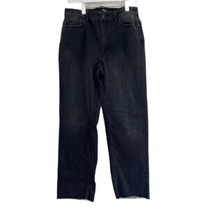 Womens Black Dip Straight Leg Jeans Size 12